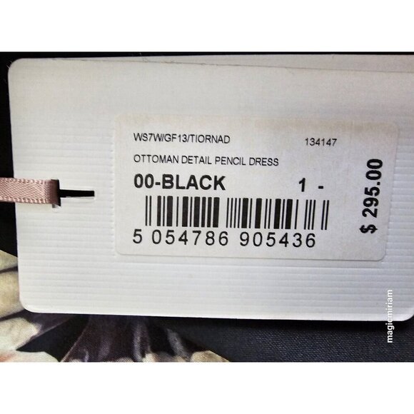 BNWT TED BAKER LONDON TIORNAD SLEEVELESS RIBBON BLACK DRESS - Picture 12 of 13